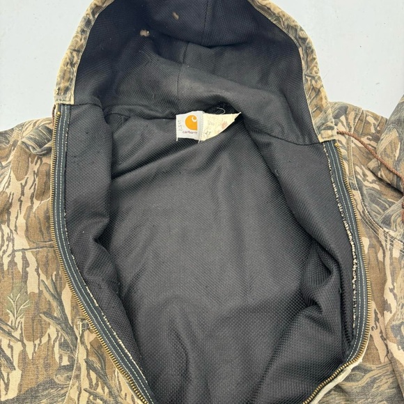 Rare Carhartt Vintage Mossy Oak Treestand Camo Zip Up Hooded Jacket - Picture 4 of 6